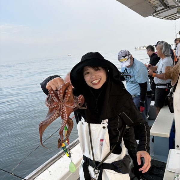 なかにし丸 明石タコ釣り 女性初心者の釣果